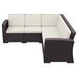 Compamia Monaco 5 Piece Outdoor Sectional in Brown with Cushion