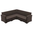 Compamia Monaco 5 Piece Outdoor Sectional in Brown with Cushion