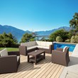 Compamia Monaco 5 Piece Outdoor Sectional in Brown with Cushion