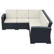 Compamia Monaco 5 Piece Outdoor Sectional in Dark Gray with Cushion