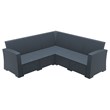 Compamia Monaco 5 Piece Outdoor Sectional in Dark Gray with Cushion