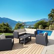 Compamia Monaco 5 Piece Outdoor Sectional in Dark Gray with Cushion