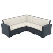 Compamia Monaco 5 Piece Outdoor Sectional in Dark Gray with Cushion
