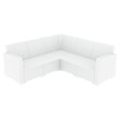 Compamia Monaco 5 Piece Outdoor Sectional in White with Cushion