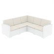 Compamia Monaco 5 Piece Outdoor Sectional in White with Cushion