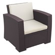 Compamia Monaco 4 Piece Outdoor Sofa Set in Brown with Cushion