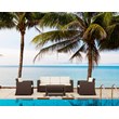 Compamia Monaco 4 Piece Outdoor Sofa Set in Brown with Cushion