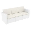 Compamia Monaco 4 Piece Outdoor Sofa Set in White with Cushion