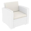 Compamia Monaco 4 Piece Outdoor Sofa Set in White with Cushion