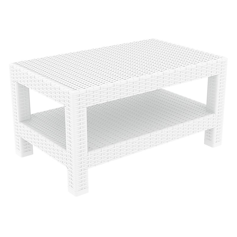 Compamia Monaco 4 Piece Outdoor Sofa Set in White with Cushion