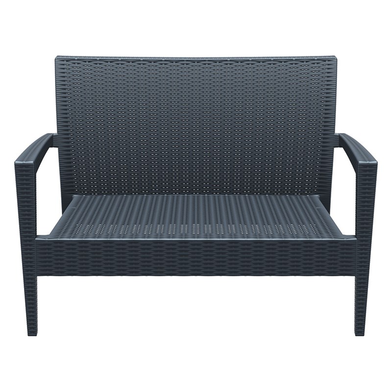 Compamia Miami Outdoor Loveseat in Dark Gray