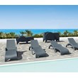 Compamia Miami Wickerlook Chaise Lounge in Dark Gray
