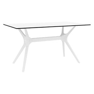 Compamia Ibiza 55&quot Patio Dining Table in White