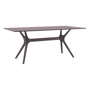 Compamia Ibiza 71&quot Patio Dining Table in Brown