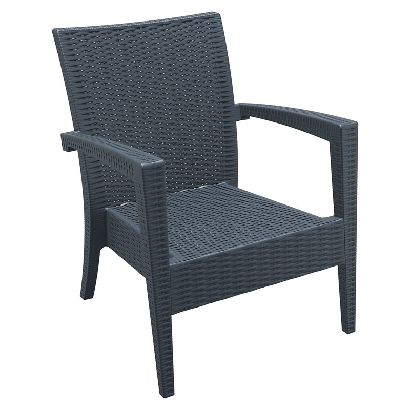 Compamia Miami 6 Piece Patio Sofa Set in Dark Gray