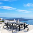 Compamia Mila 11 Piece Extendable Patio Dining Set in Black