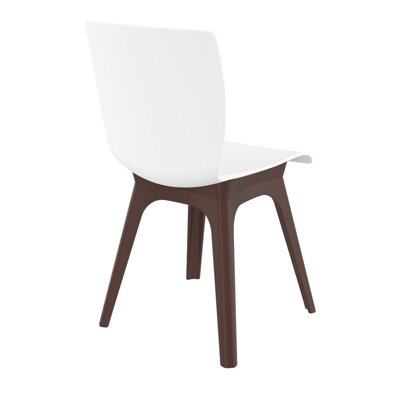 Compamia Mio Dining Side Chair in Brown and White