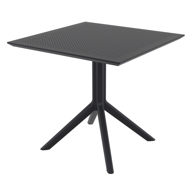 Compamia Sky 3 Piece Patio Bistro Set in Black