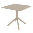 Compamia Sky 3 Piece Patio Bistro Set in Taupe