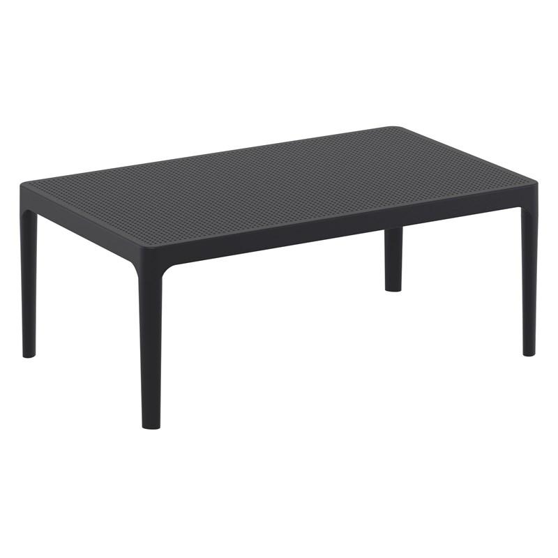 Compamia Sky 3 Piece Patio Conversation Set in Black