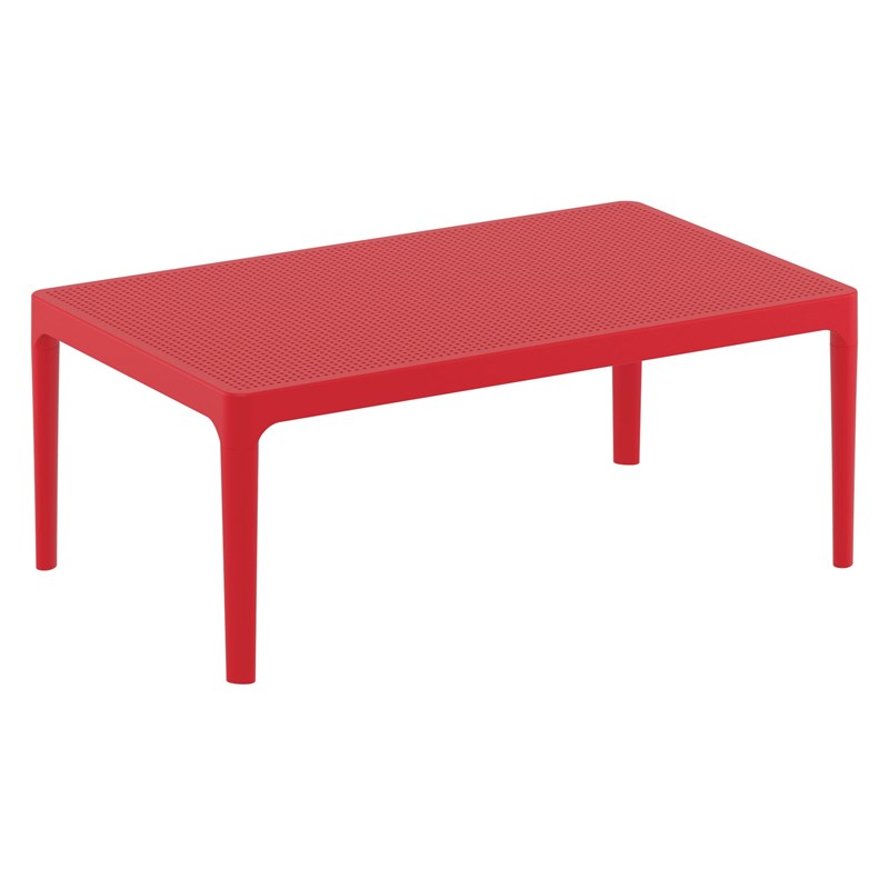 Compamia Sky 3 Piece Patio Conversation Set in Red