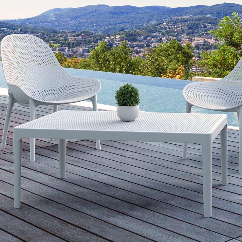Compamia Sky Patio Coffee Table in White