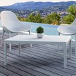 Compamia Sky Patio Coffee Table in White