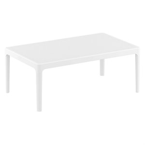 Compamia Sky Patio Coffee Table in White