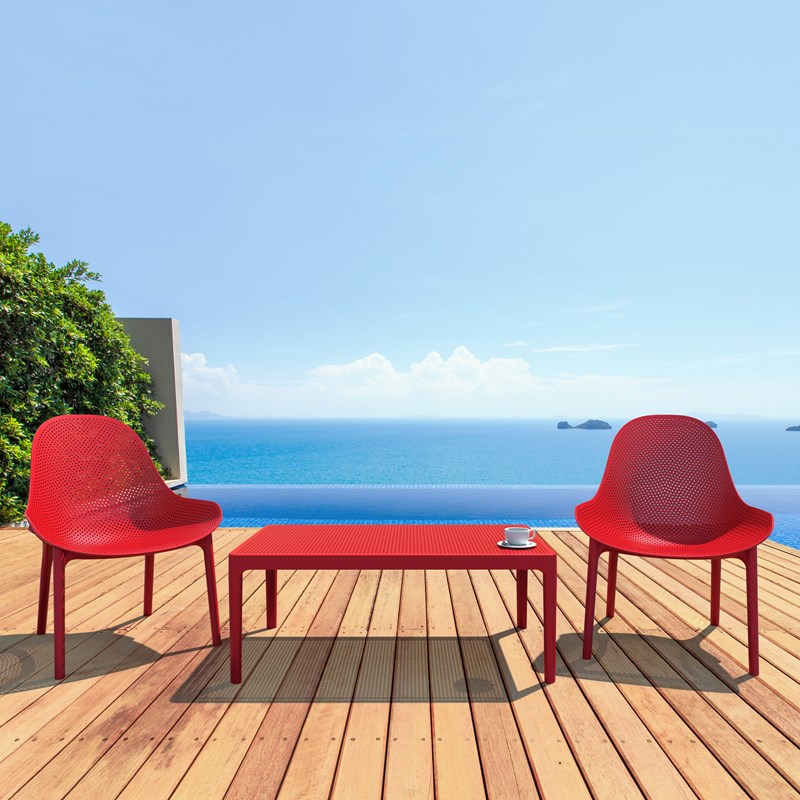Compamia Sky Patio Coffee Table in Red