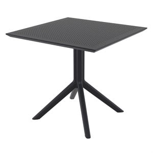 Compamia Sky 32&quot Square Patio Bistro Table in Black