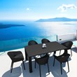 Compamia Sky 7 Piece Extendable Patio Dining Set in Black