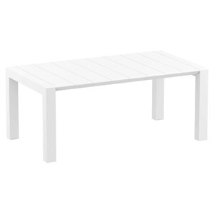 Compamia Vegas 86&quot Extendable Patio Dining Table in White