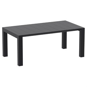 Compamia Vegas 86&quot Extendable Patio Dining Table in Black