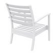 Artemis XL Club Patio Set 7 Piece White with Acrylic Fabric Taupe Cushions