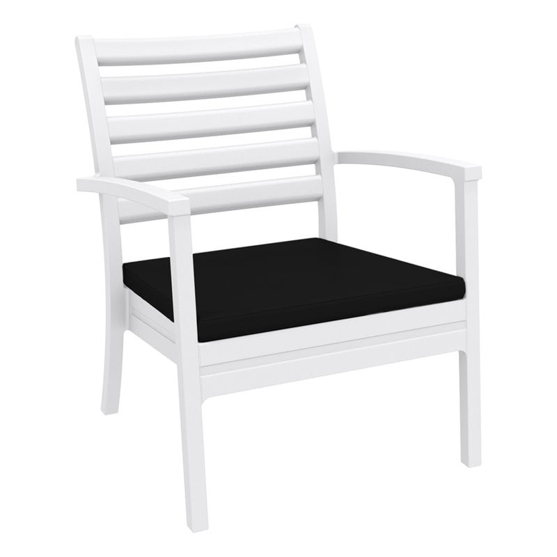 Artemis XL Club 7 Piece Patio Set in White with Acrylic Fabric Cushions
