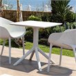 Sky Square Table 27 inch White