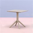 Compamia Sky 27 inch Square Polypropylene Dining in Taupe Finish