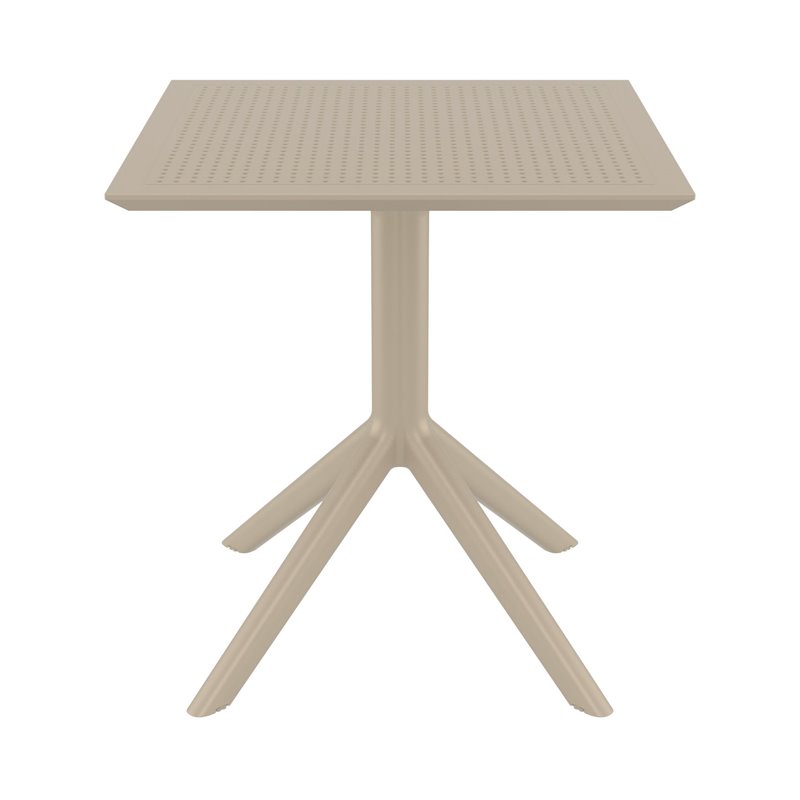 Compamia Sky 27 inch Square Polypropylene Dining in Taupe Finish
