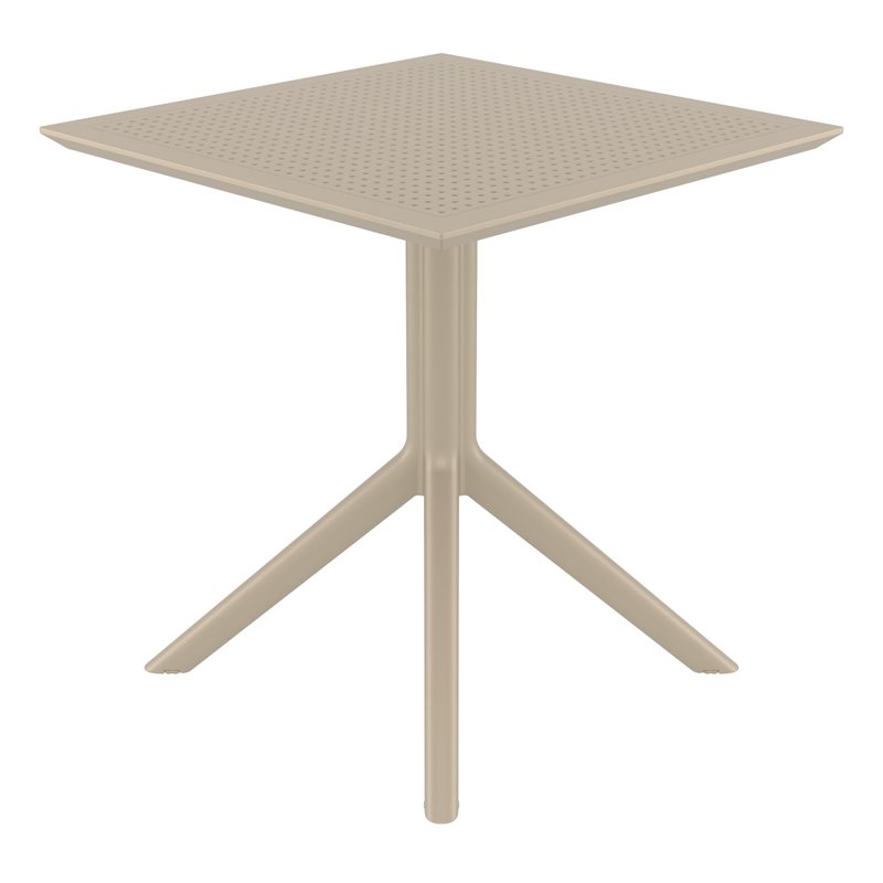 Compamia Sky 27 inch Square Polypropylene Dining in Taupe Finish