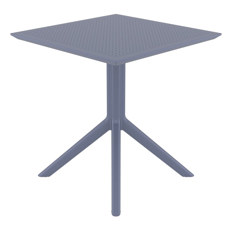 Compamia Sky 27 inch Square Dining in Dark Gray Finish