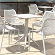 Sky 24 inch Square Folding Table in White finish