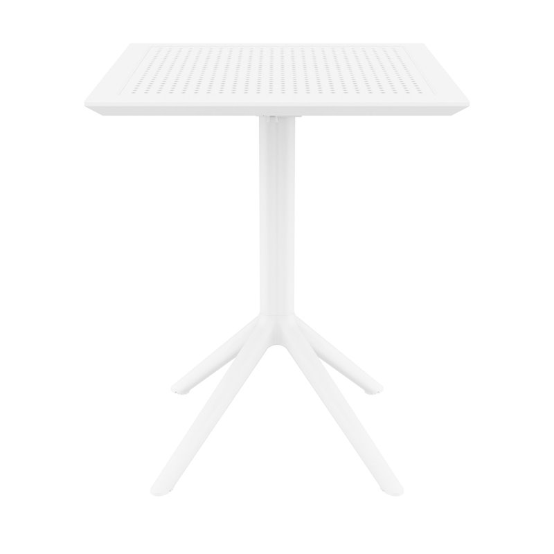 Sky 24 inch Square Folding Table in White finish