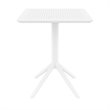 Sky 24 inch Square Folding Table in White finish