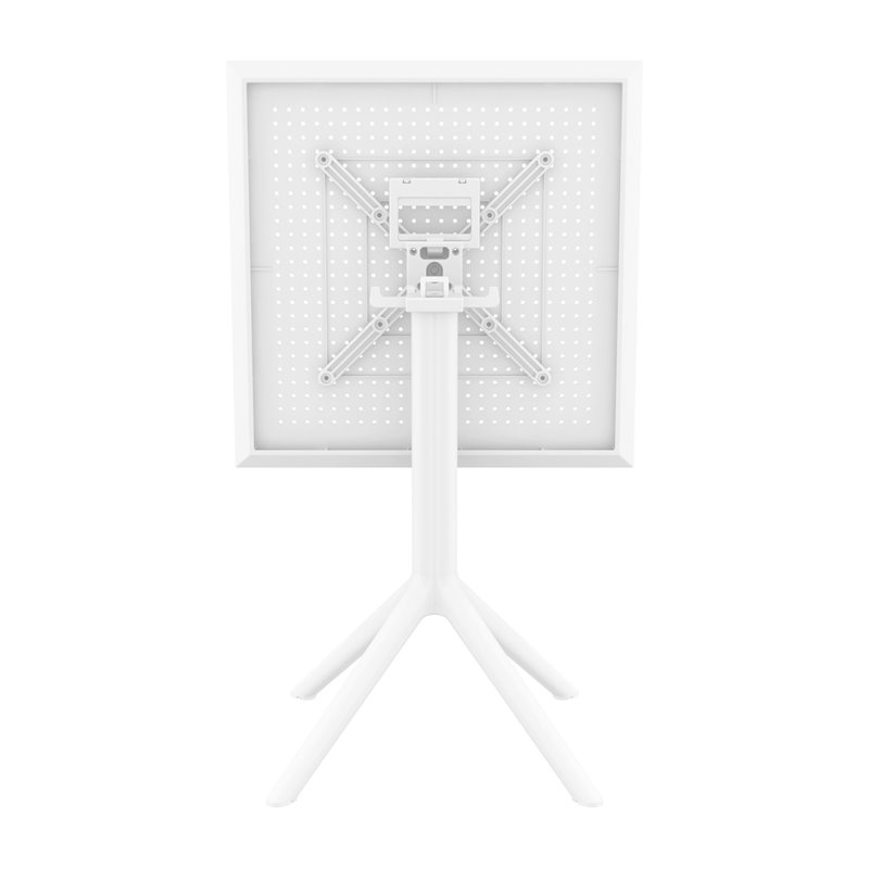 Sky 24 inch Square Folding Table in White finish