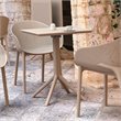 Sky 24 inch Square Folding Table in Taupe finish