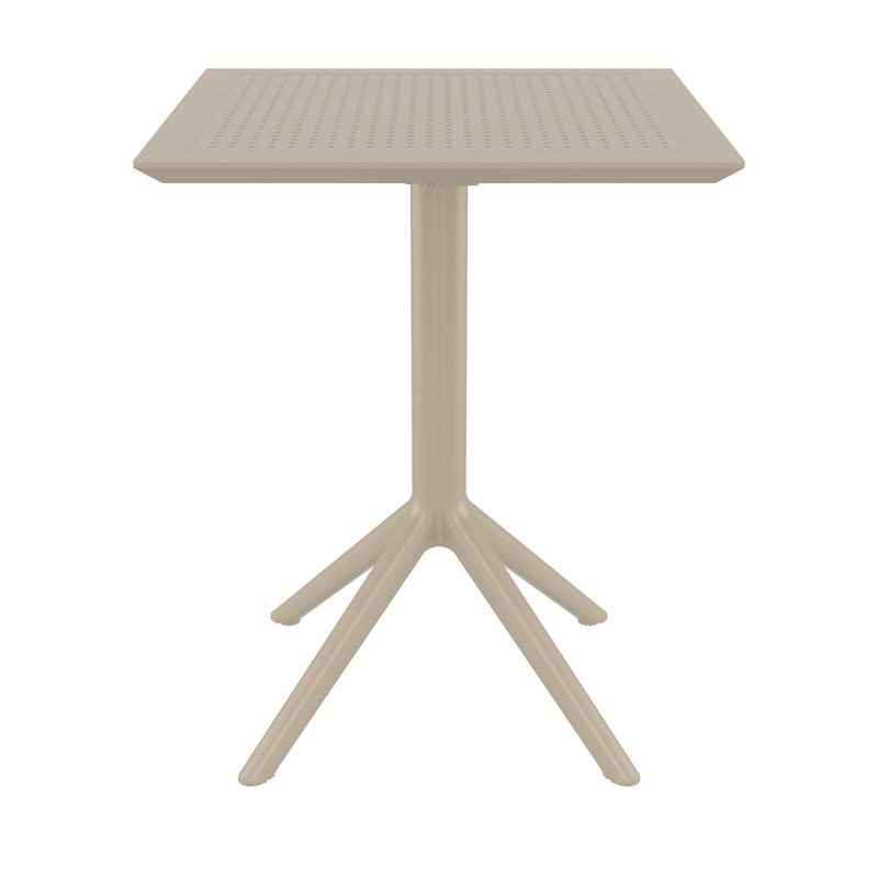 Sky 24 inch Square Folding Table in Taupe finish
