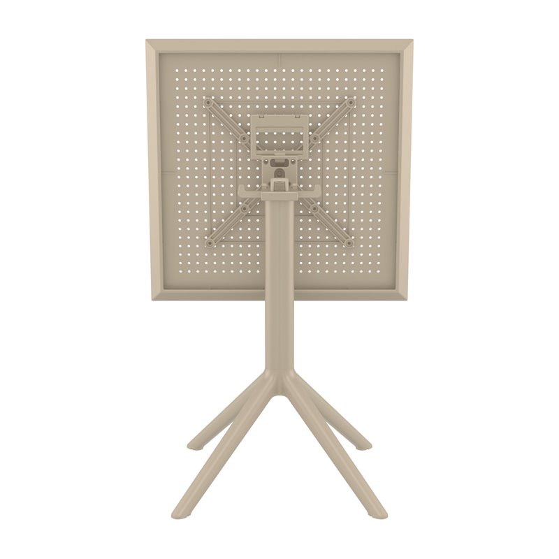 Sky 24 inch Square Folding Table in Taupe finish