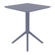 Sky 24 inch Square Folding Table in Dark Gray finish