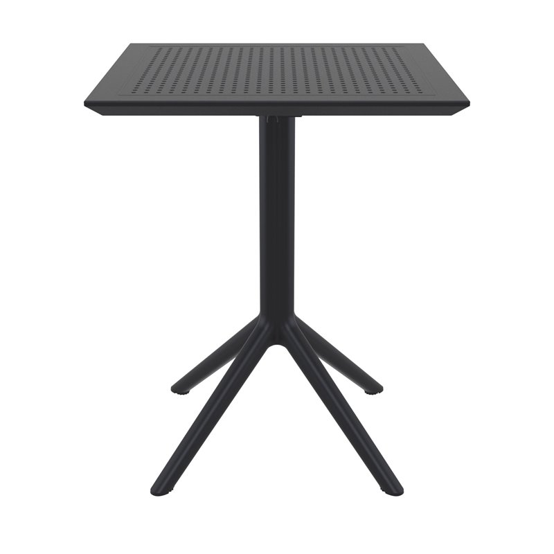 Sky 24 inch Square Folding Table in Black finish
