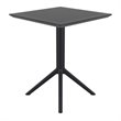 Sky 24 inch Square Folding Table in Black finish